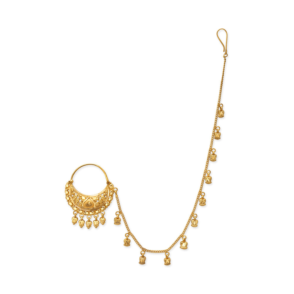Stunning Gold Nath for the Bihari Bride