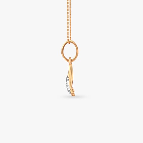 Mermaid Tail Diamond Pendant for Kids