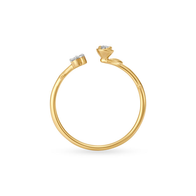 14KT Yellow Gold Gift An Finger Ring To Your Bff,,hi-res image number null
