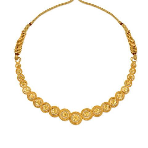 Circular Gold Necklace Set