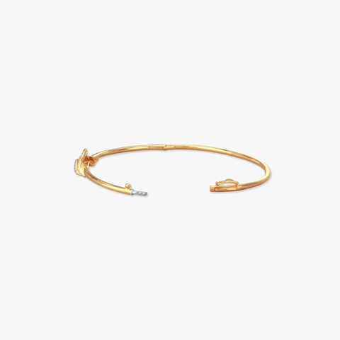 Wave Crest Diamond Bangle