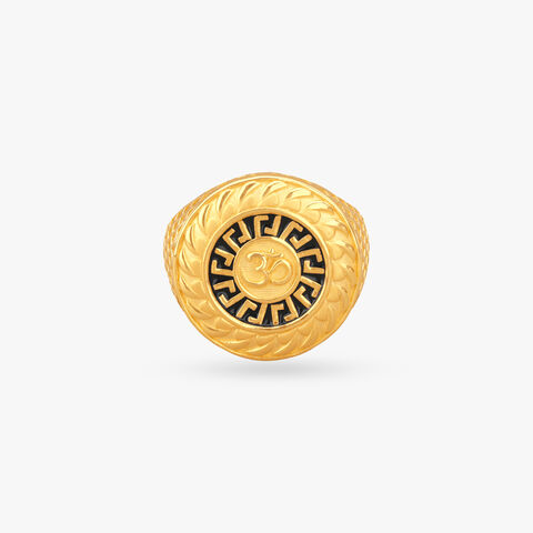 Om Majesty Gold Ring for Men
