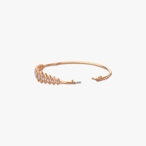 Chevron Crown Diamond Bangle