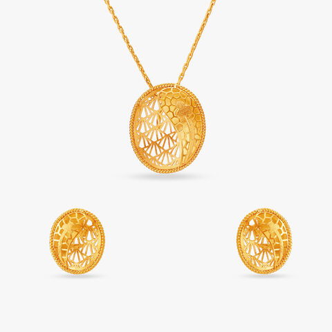 Enchanted Orbit Pendant and Earrings Set