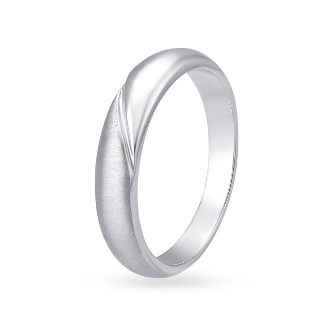 Subtle Platinum Finger Band,,hi-res image number null