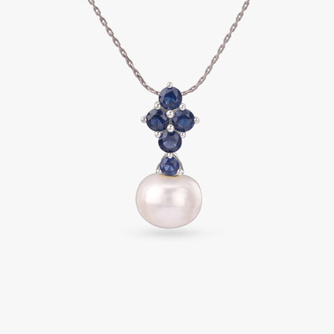 Azure Bloom Silver Pendant