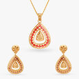Charming Enamel Pendant and Earrings Set,,hi-res image number null