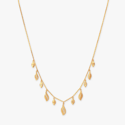 Flowing Flora Gold Necklace Set