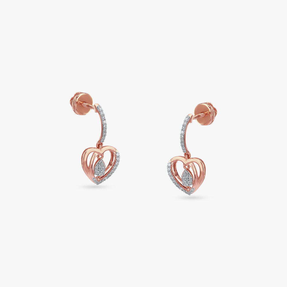 Infinity Heartbeat Diamond Stud Earrings
