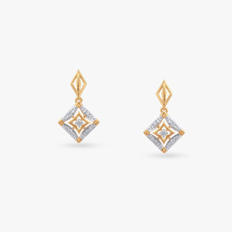 Stellar Maze Diamond Drop Earrings