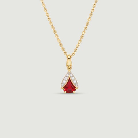 Auspicious Luminous Pink Garnet Pendant