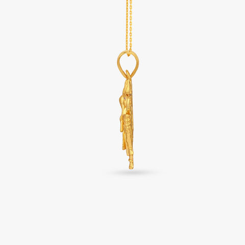 Hanuman Grace Gold Pendant for Men