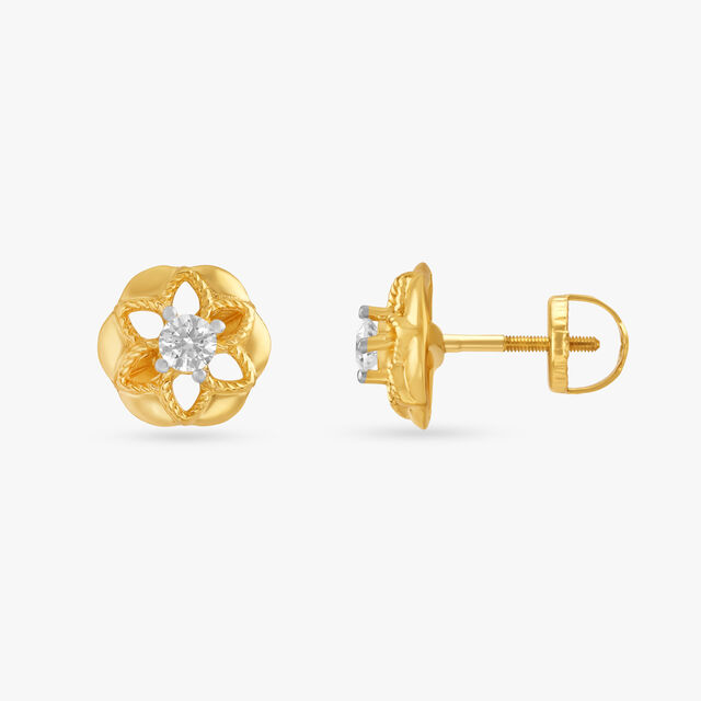 Contemporary Floral Stud Earrings,,hi-res image number null