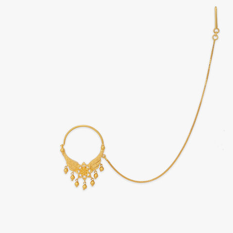 Lotus Crest Gold Nose Pin