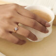 Soft Flower Diamond Ring,,hi-res image number null