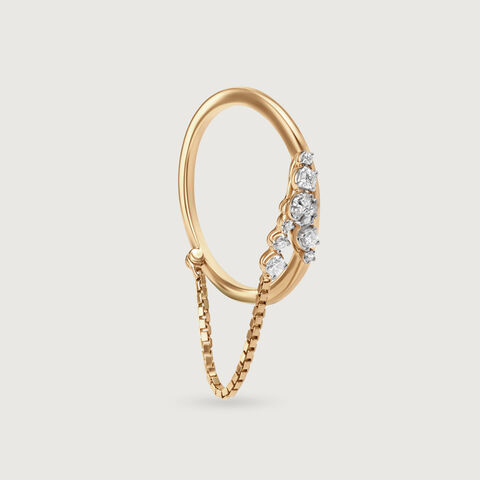 Rivulet Rhapsody 14 Kt Gold & Diamond Finger Ring