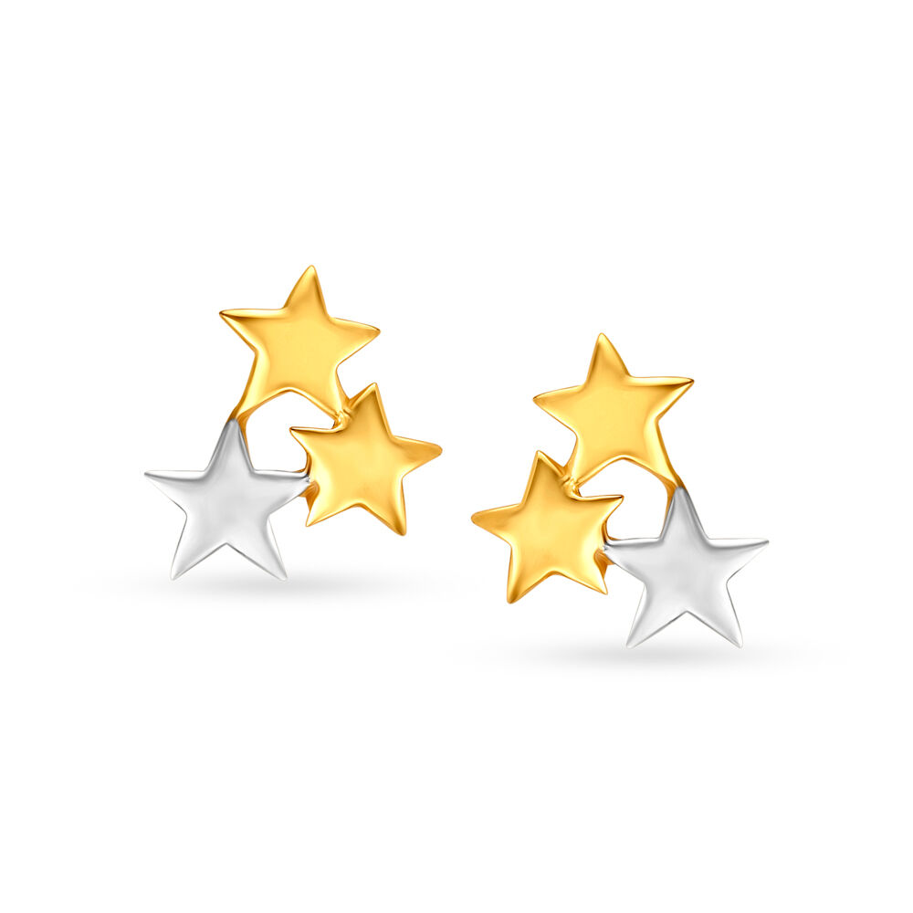 Gold store star studs