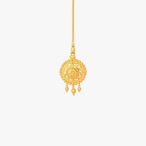 Celestial Swirls Gold Maang Tikka