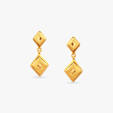 Chic Radiance Gold Drop Earrings