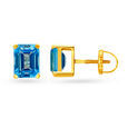 Azure Topaz Stud Earrings,,hi-res image number null