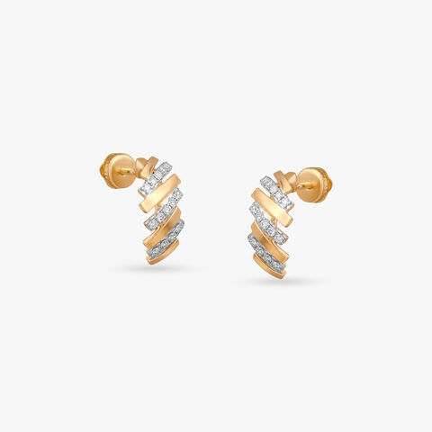 Urban Rhythm Diamond Hoop Earrings