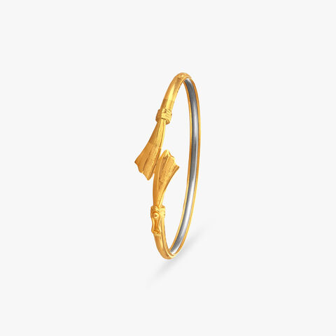 Artistic Fold Gold Bangle