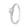 Sleek Stunning Diamond Solitaire Look Finger Ring,,hi-res image number null