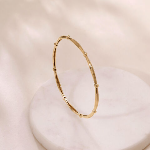 Serene Interval Gold Bangle