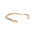 Radiant Wave Diamond Bangle in White and Rose Gold,,hi-res image number null