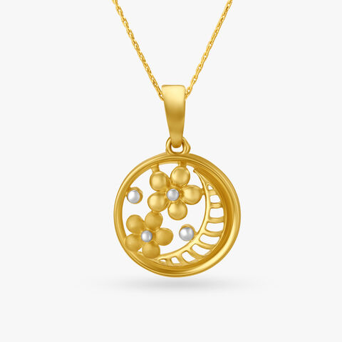 Happy Flower Face Pendant