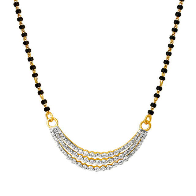 Tiered Diamond Mangalsutra,,hi-res image number null