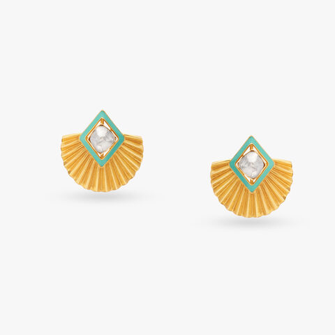 Japanese Fan Stud Earrings
