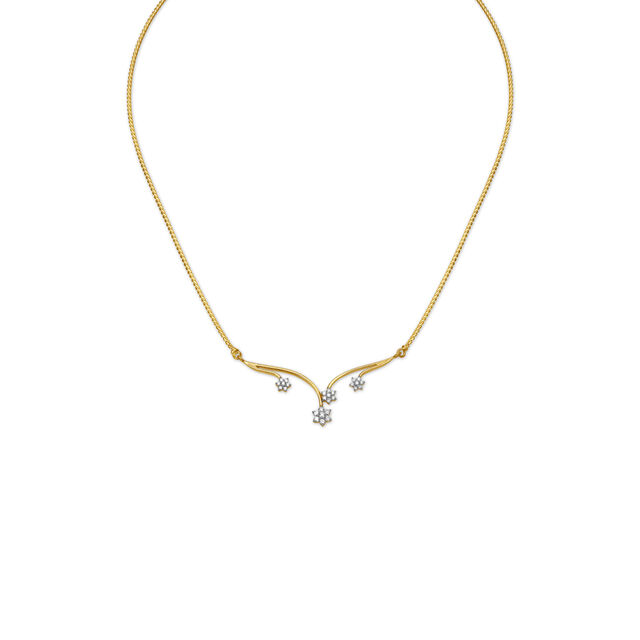 Brilliant Floral Gold and Diamond Necklace,,hi-res image number null