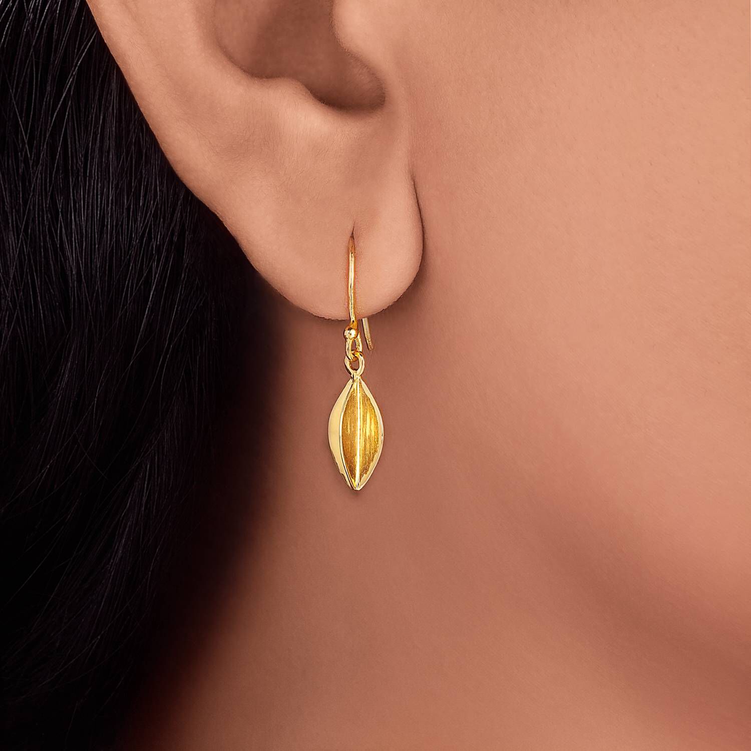 Hook type hotsell earrings in gold