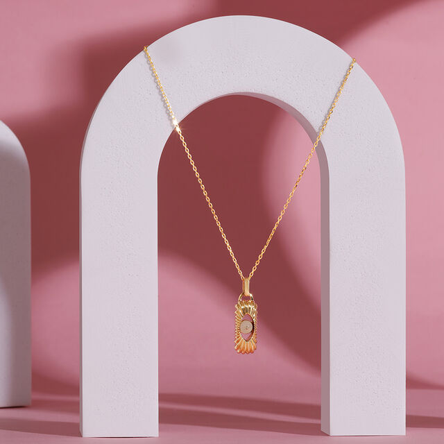Enchanted Transformation 18KT Chain White Moon Stone  Pendant with chain,,hi-res image number null