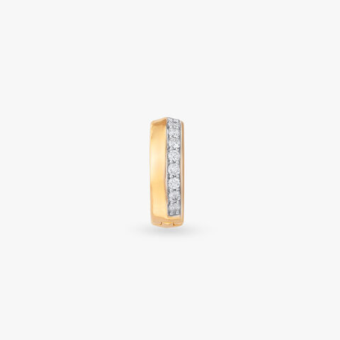Iconic Power Diamond Hoop Earring For Men