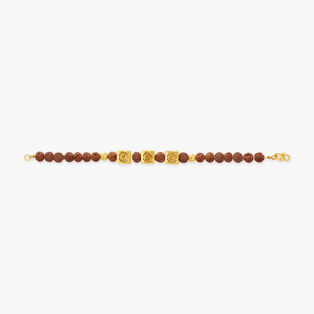 Om Rudraksha Men's Gold Bracelet | Pachchigar Jewellers (Ashokbhai)