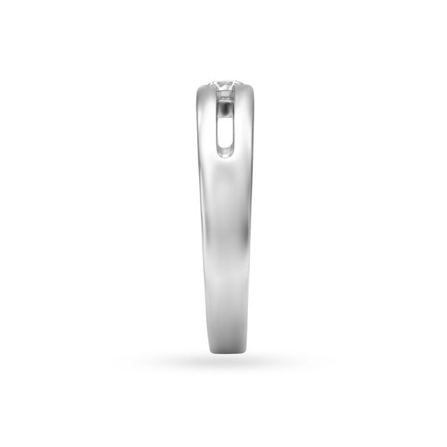 Dainty White Platinum Finger Ring,,hi-res image number null