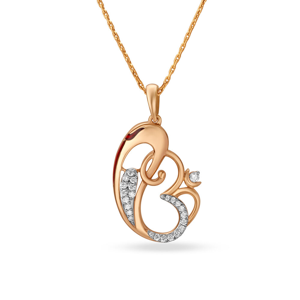 Gold ganesh pendant tanishq discount