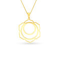 Concentric Swadhishthana Chakra Gold Pendant,,hi-res image number null