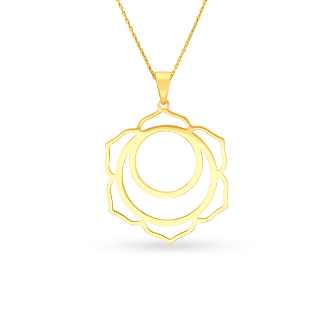 Concentric Swadhishthana Chakra Gold Pendant,,hi-res image number null