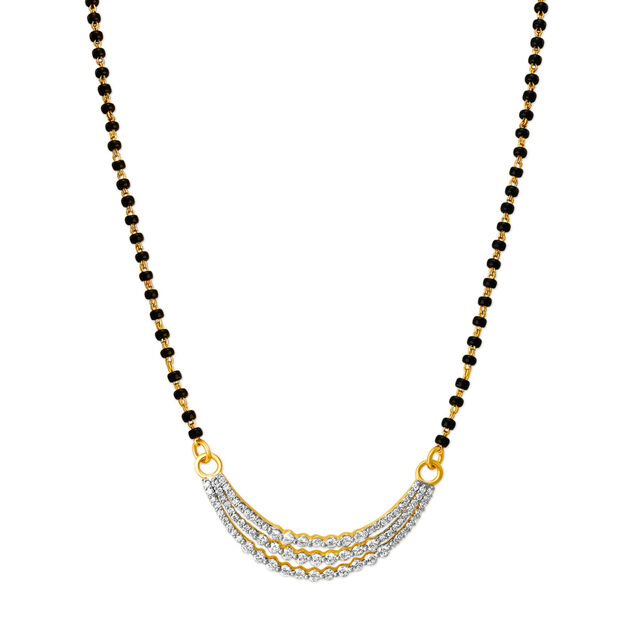 Tiered Diamond Mangalsutra,,hi-res image number null