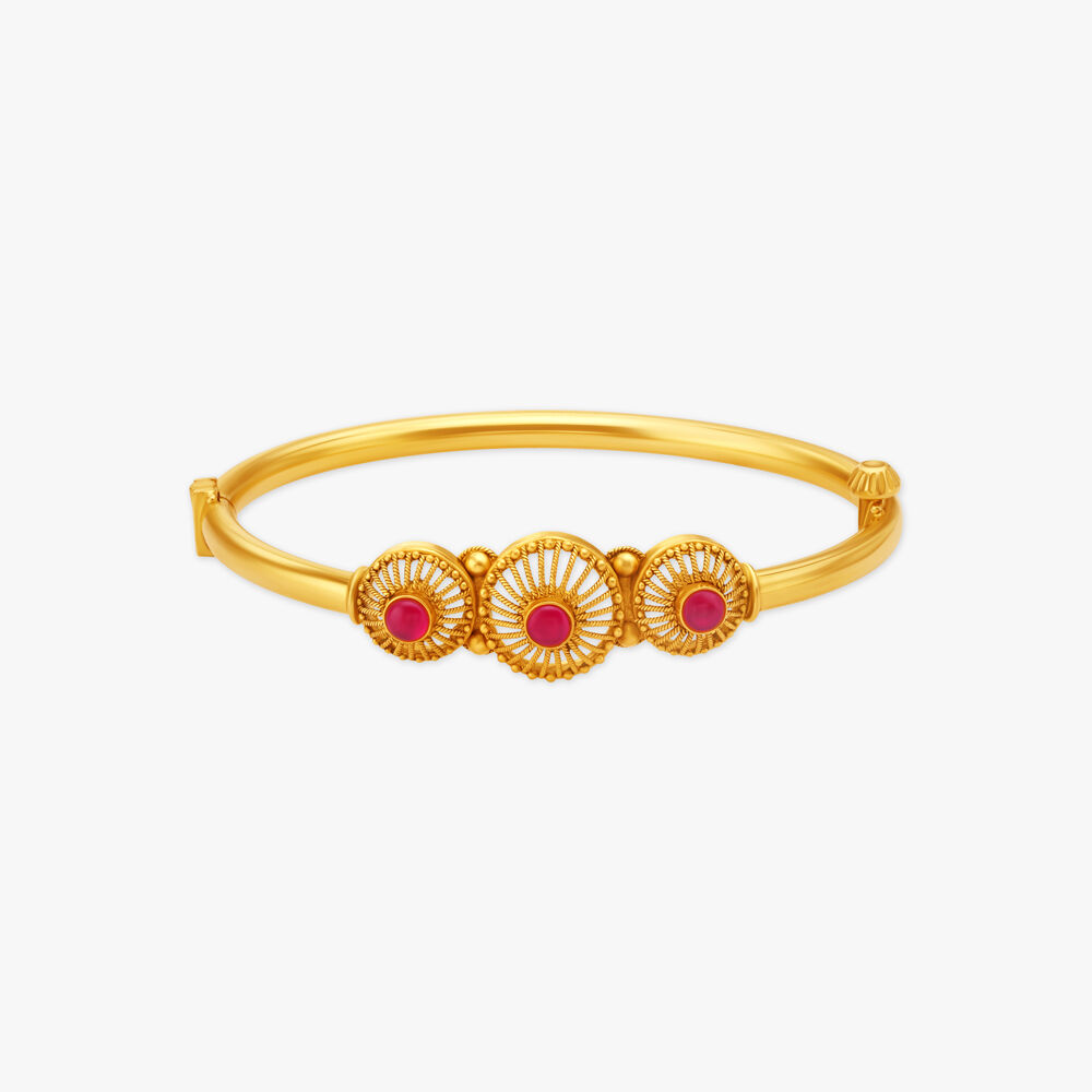 Buy Mia by Tanishq 14k (585) Three Colour Gold Bangle for Women at Amazon.in