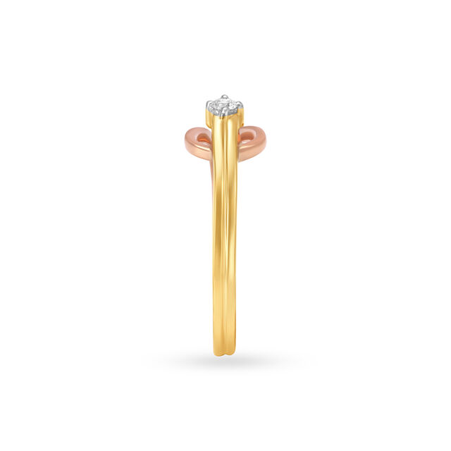 Charming 18 Karat Gold And Diamond Flower Ring,,hi-res 3