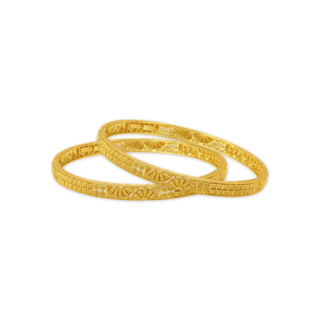 Artisanal Harmony Gold Bangles 