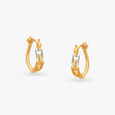 Interlocking Gold Hoop Earrings 