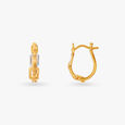 Interlocking Gold Hoop Earrings 2