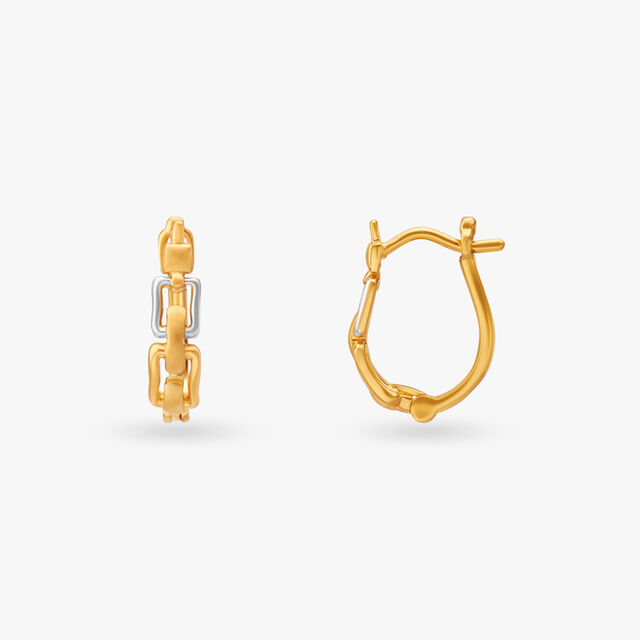 Interlocking Gold Hoop Earrings 2