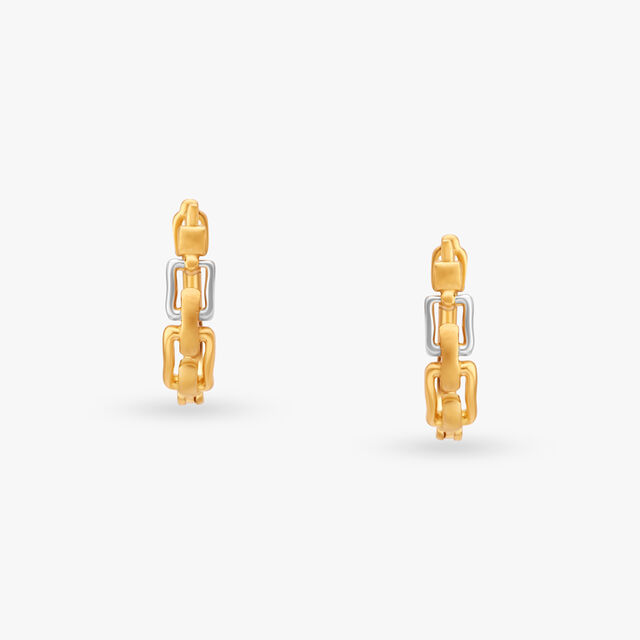 Interlocking Gold Hoop Earrings 3