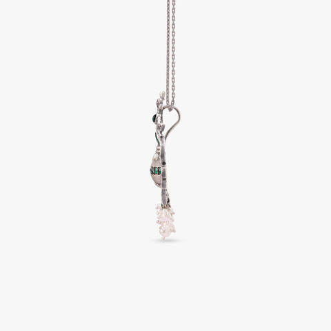 Mayura Kalasha Silver Pendant